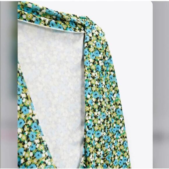 Zara Midi Floral Dress Size Large - Picture 15 of 15